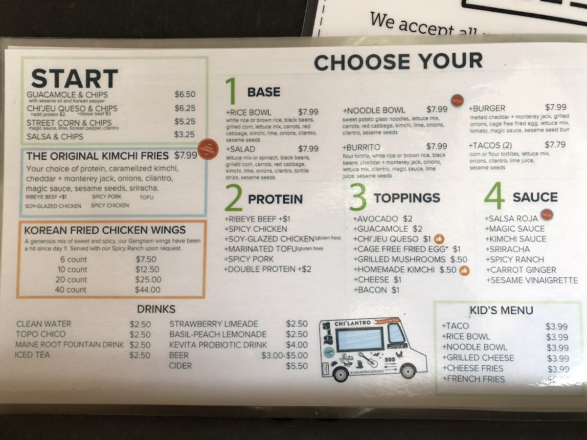 Chi'Lantro Menu - Image 1